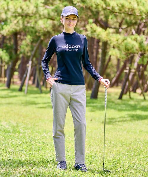 adabat（アダバット）の「【ADABAT NAVY】【吸湿発熱】サーモスムースモックT（Tシャツ/カットソー・レディース・ネイビー/ライトグレー・42/40/38/36）」の12枚目の写真