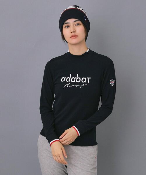 adabat（アダバット）の「【ADABAT NAVY】【吸湿発熱】サーモスムースモックT（Tシャツ/カットソー・レディース・ネイビー/ライトグレー・42/40/38/36）」の13枚目の写真