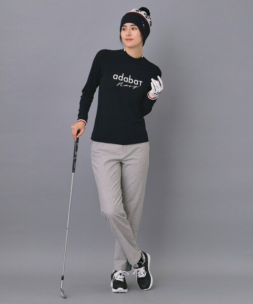 adabat（アダバット）の「【ADABAT NAVY】【吸湿発熱】サーモスムースモックT（Tシャツ/カットソー・レディース・ネイビー/ライトグレー・42/40/38/36）」の16枚目の写真