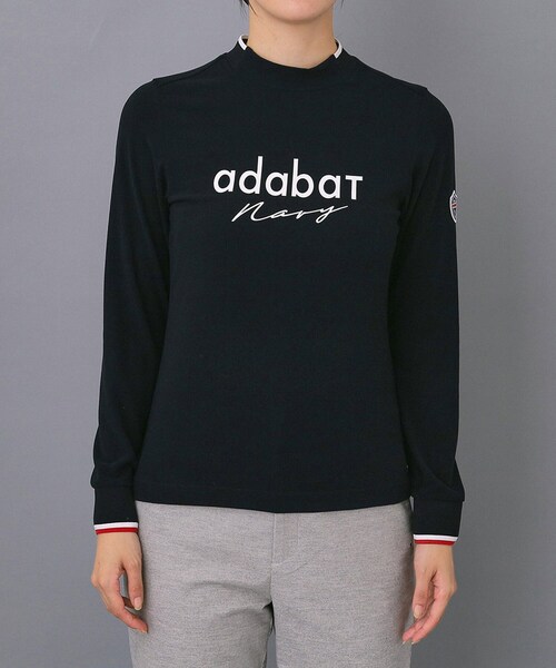 adabat（アダバット）の「【ADABAT NAVY】【吸湿発熱】サーモスムースモックT（Tシャツ/カットソー・レディース・ネイビー/ライトグレー・42/40/38/36）」の18枚目の写真