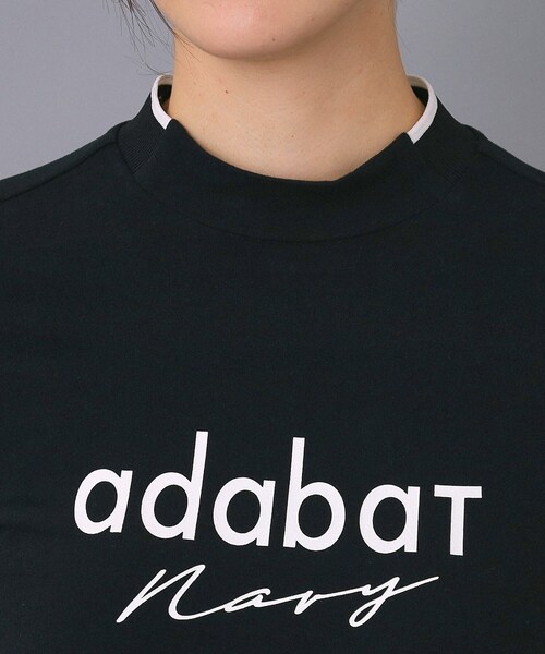 adabat（アダバット）の「【ADABAT NAVY】【吸湿発熱】サーモスムースモックT（Tシャツ/カットソー・レディース・ネイビー/ライトグレー・42/40/38/36）」の21枚目の写真