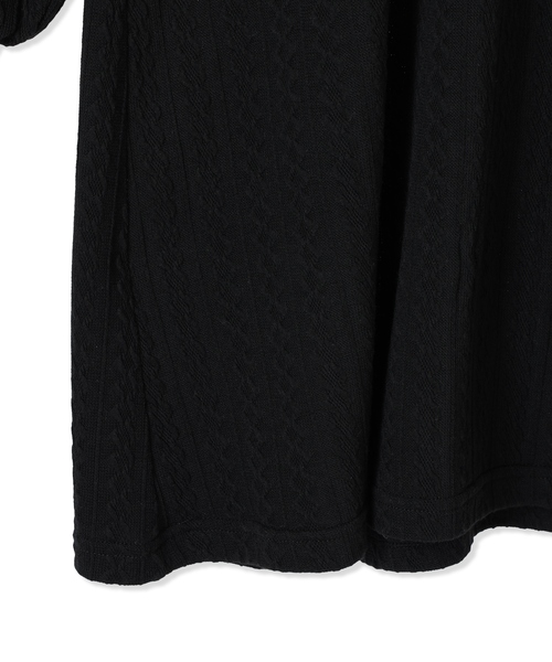 Amourire girl（アムリールガール）の「ハーフジップ ニットソーワンピース（ワンピース・キッズ・ブラック/オフホワイト・130cm/160cm/140cm/150cm）」の7枚目の写真