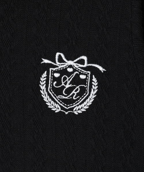 Amourire girl（アムリールガール）の「ハーフジップ ニットソーワンピース（ワンピース・キッズ・ブラック/オフホワイト・130cm/160cm/140cm/150cm）」の8枚目の写真