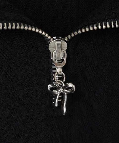 Amourire girl（アムリールガール）の「ハーフジップ ニットソーワンピース（ワンピース・キッズ・ブラック/オフホワイト・130cm/160cm/140cm/150cm）」の9枚目の写真