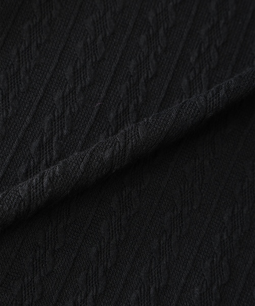 Amourire girl（アムリールガール）の「ハーフジップ ニットソーワンピース（ワンピース・キッズ・ブラック/オフホワイト・130cm/160cm/140cm/150cm）」の10枚目の写真