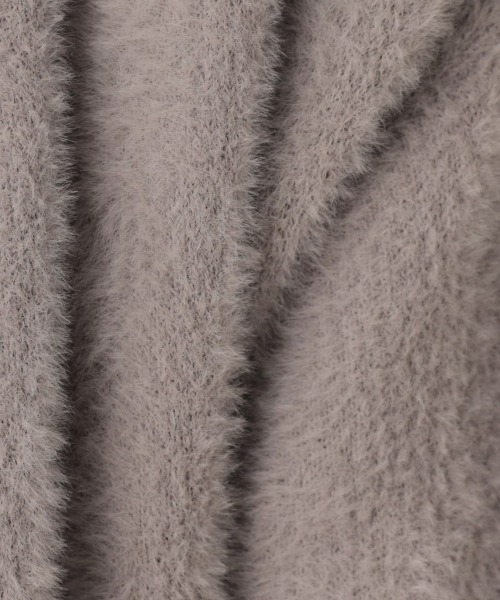 couture brooch(クチュールブローチ)の「【ふわふわ/前後2WAY】フェザーカーディトップス(カーディガン/ボレロ・レディース・グリーン系/アイボリー/ブラック/ブラウン系その他/ピンク系/サックスブルー/チャコールグレー/アイボリー系7・36/38/40/42)」の18枚目の写真