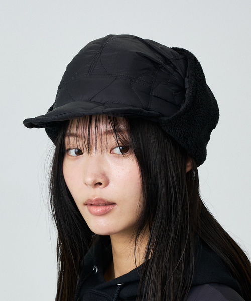 TAION(タイオン)の「【TAION / タイオン】ミリタリー ダウンキャップ/リバーシブルパイロットキャップ/ユニセックス(キャップ・メンズ・ダークネイビー/ブラック/カーキ・フリー)」の1枚目の写真