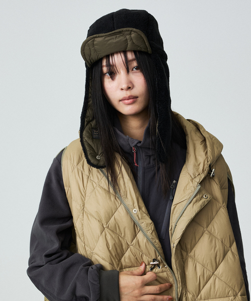 TAION(タイオン)の「【TAION / タイオン】ミリタリー ダウンキャップ/リバーシブルパイロットキャップ/ユニセックス(キャップ・メンズ・ダークネイビー/ブラック/カーキ・フリー)」の19枚目の写真