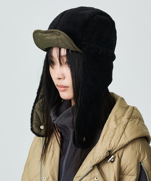 TAION(タイオン)の「【TAION / タイオン】ミリタリー ダウンキャップ/リバーシブルパイロットキャップ/ユニセックス(キャップ・メンズ・ダークネイビー/ブラック/カーキ・フリー)」の20枚目の写真