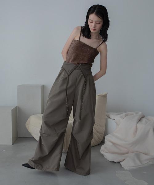 VACANCY（ヴァカンシー）の「カップ付きラメベアキャミソール（キャミソール・レディース・ブラウン/ホワイト/ブルー・FREE）」の16枚目の写真