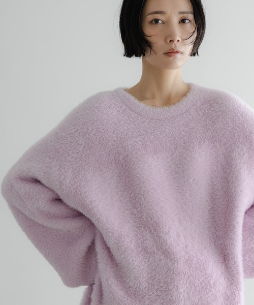 LOWRYS FARM（ローリーズファーム）の「【LFM(U)】SHAGGY YARN プルオーバー　 581689（ニット/セーター・メンズ・チャコールグレー/ブラウン/ラベンダー・FREE）」の3枚目の写真