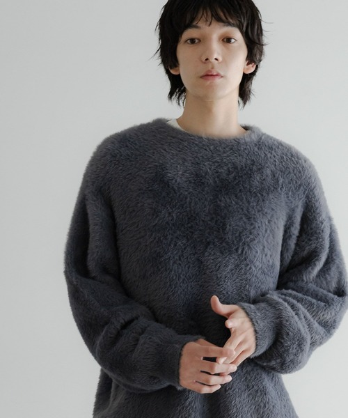 LOWRYS FARM（ローリーズファーム）の「【LFM(U)】SHAGGY YARN プルオーバー　 581689（ニット/セーター・メンズ・チャコールグレー/ブラウン/ラベンダー・FREE）」の2枚目の写真