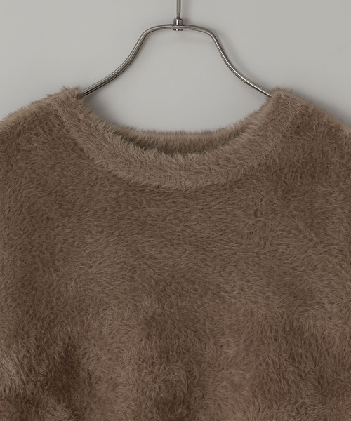 LOWRYS FARM（ローリーズファーム）の「【LFM(U)】SHAGGY YARN プルオーバー　 581689（ニット/セーター・メンズ・チャコールグレー/ブラウン/ラベンダー・FREE）」の5枚目の写真