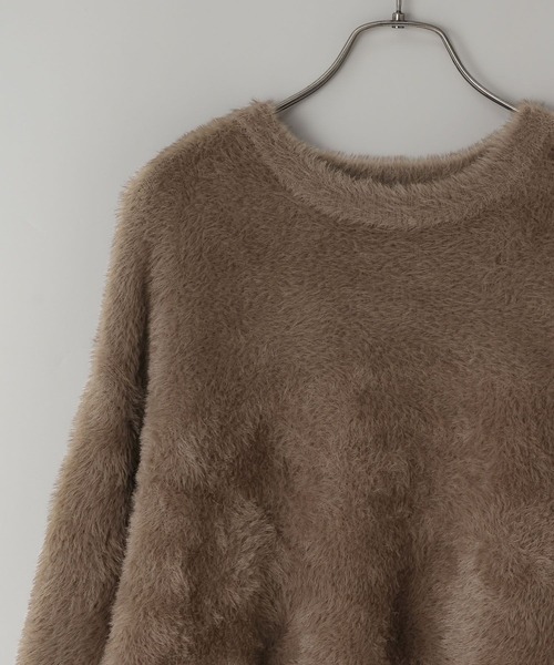 LOWRYS FARM（ローリーズファーム）の「【LFM(U)】SHAGGY YARN プルオーバー　 581689（ニット/セーター・メンズ・チャコールグレー/ブラウン/ラベンダー・FREE）」の7枚目の写真