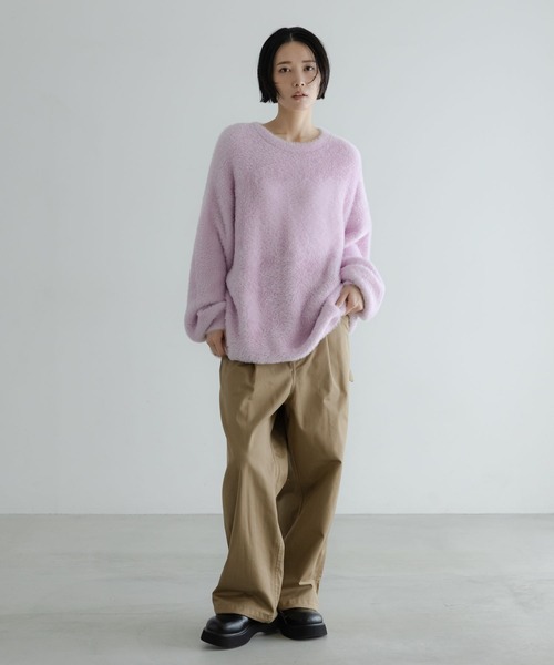 LOWRYS FARM（ローリーズファーム）の「【LFM(U)】SHAGGY YARN プルオーバー　 581689（ニット/セーター・メンズ・チャコールグレー/ブラウン/ラベンダー・FREE）」の21枚目の写真