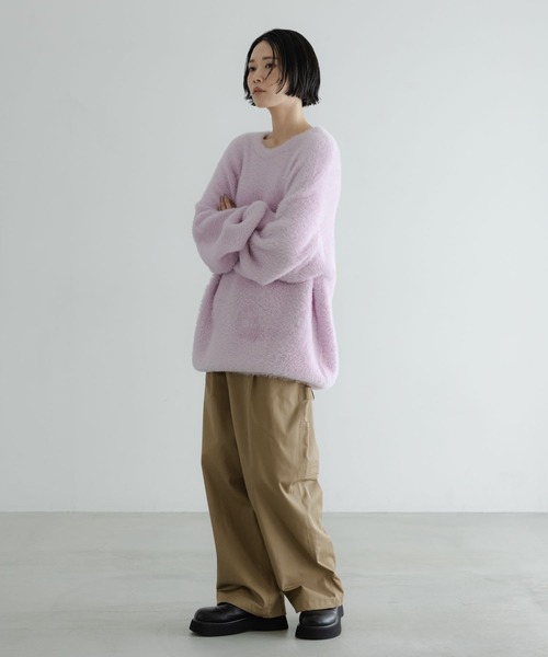 LOWRYS FARM（ローリーズファーム）の「【LFM(U)】SHAGGY YARN プルオーバー　 581689（ニット/セーター・メンズ・チャコールグレー/ブラウン/ラベンダー・FREE）」の20枚目の写真