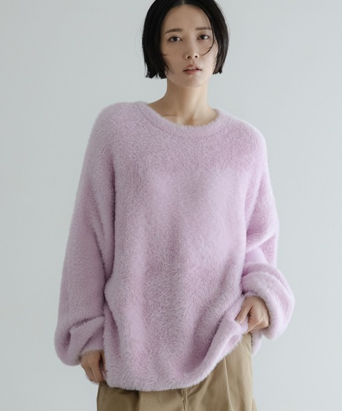 LOWRYS FARM（ローリーズファーム）の「【LFM(U)】SHAGGY YARN プルオーバー　 581689（ニット/セーター・メンズ・チャコールグレー/ブラウン/ラベンダー・FREE）」の19枚目の写真