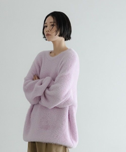 LOWRYS FARM（ローリーズファーム）の「【LFM(U)】SHAGGY YARN プルオーバー　 581689（ニット/セーター・メンズ・チャコールグレー/ブラウン/ラベンダー・FREE）」の18枚目の写真