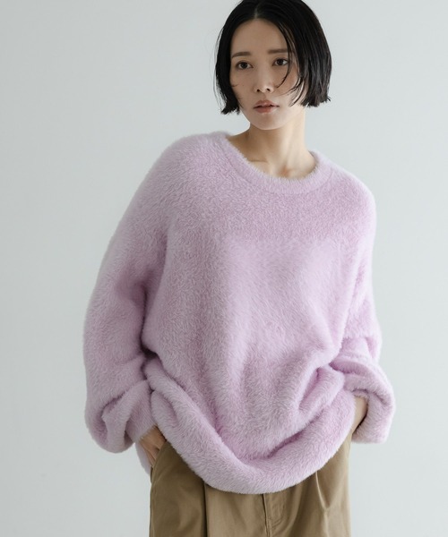 LOWRYS FARM（ローリーズファーム）の「【LFM(U)】SHAGGY YARN プルオーバー　 581689（ニット/セーター・メンズ・チャコールグレー/ブラウン/ラベンダー・FREE）」の17枚目の写真