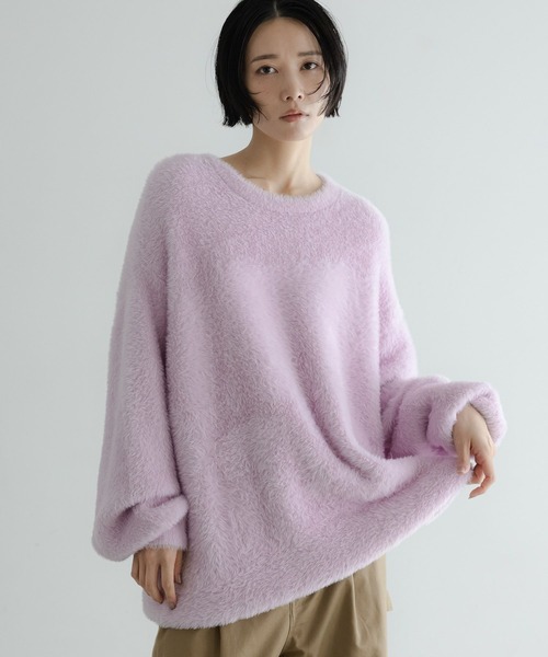 LOWRYS FARM（ローリーズファーム）の「【LFM(U)】SHAGGY YARN プルオーバー　 581689（ニット/セーター・メンズ・チャコールグレー/ブラウン/ラベンダー・FREE）」の16枚目の写真