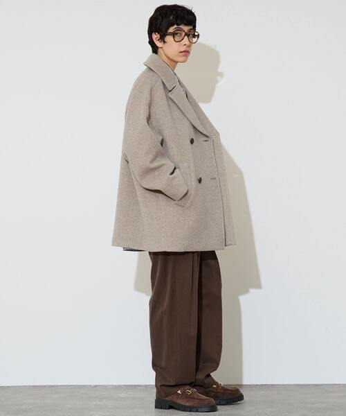 TICCA ピーコート ベージュ アンタイトル UNTITLED 【TICCA】ピーコート （ベージュ(052