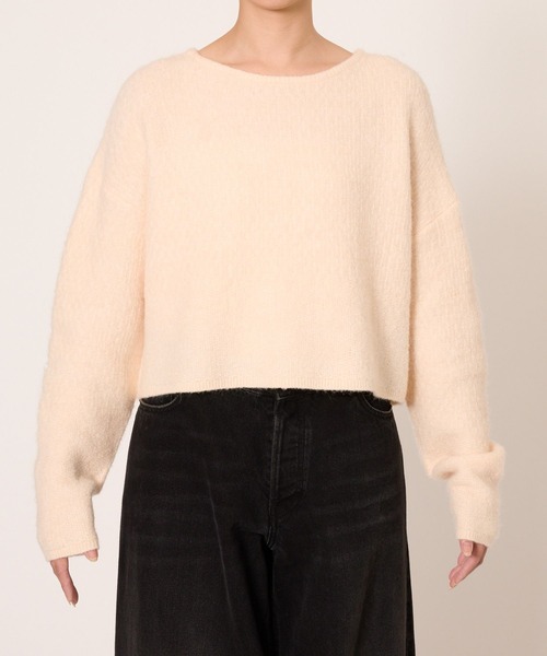 BABYLONE（バビロン）の「編み柄ニットプルオーバー（ニット/セーター・レディース・アイボリー/ネイビー・フリー）」の19枚目の写真