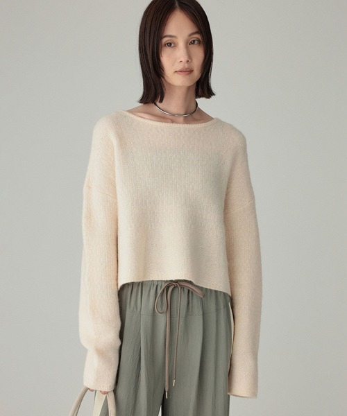 BABYLONE（バビロン）の「編み柄ニットプルオーバー（ニット/セーター・レディース・アイボリー/ネイビー・フリー）」の9枚目の写真