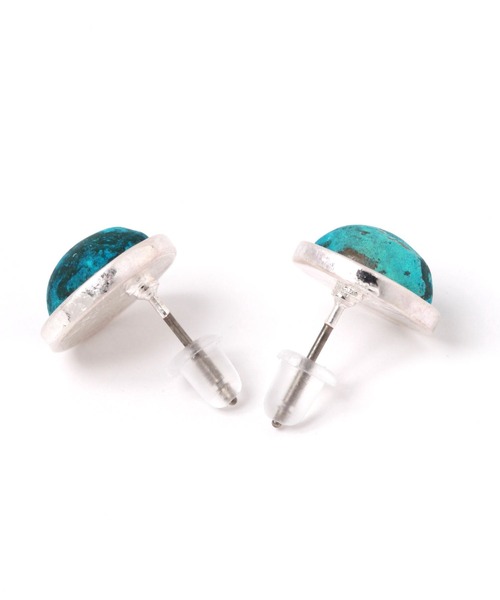 niko and...（ニコアンド）の「ターコイズマットピアス（ピアス（両耳用）・レディース・イエロー/グレー・0）」の3枚目の写真