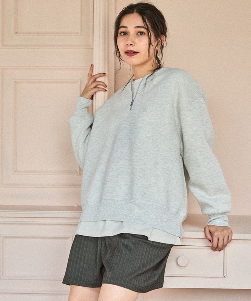 セール】ライトダンボールZIPプルオーバー（スウェット）｜niko and