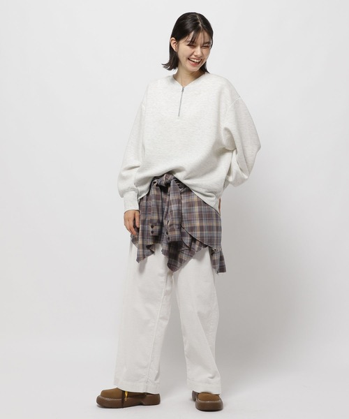 niko and...（ニコアンド）の「ライトダンボールZIPプルオーバー（スウェット・レディース・ブラック/ナチュラル/モカ・LARGE/MEDIUM）」の12枚目の写真