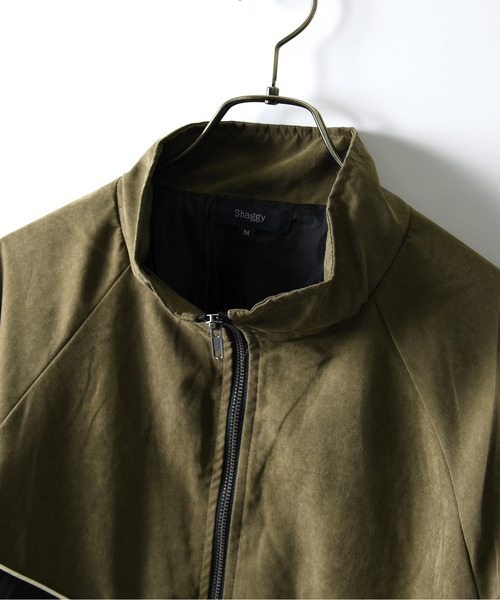 neos（ネオス）の「【neos】ビッグシルエット ピーチ起毛 ライン トラックジャケット（ナイロンジャケット・メンズ・アイボリー/カーキ/チャコールグレー・MEDIUM/LARGE）」の20枚目の写真