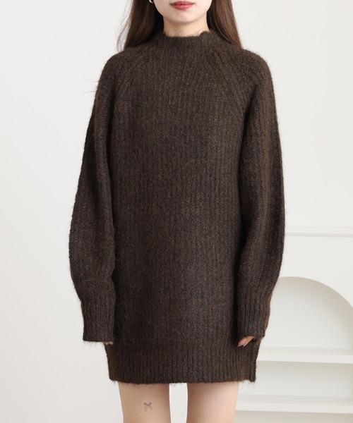 FUNALIVE(ファンアライブ)の「ラグランルーズ畦ニットミニワンピース(ワンピース・レディース・アイボリー/グレー/ブラウン・M)」の16枚目の写真