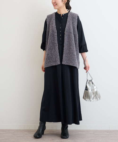 JOURNAL STANDARD relume(ジャーナルスタンダード レリューム)の「《WEB限定》レーヨンツイルロングワンピース(ワンピース・レディース・カーキ/ネイビー・FREE)」の11枚目の写真
