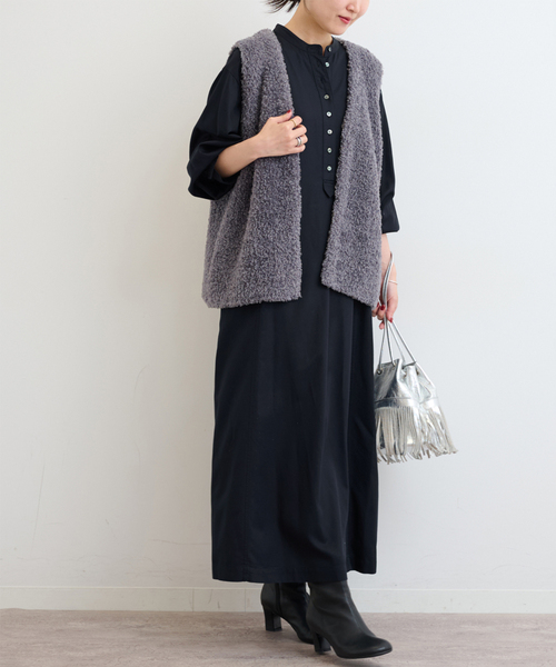 JOURNAL STANDARD relume(ジャーナルスタンダード レリューム)の「《WEB限定》レーヨンツイルロングワンピース(ワンピース・レディース・カーキ/ネイビー・FREE)」の12枚目の写真