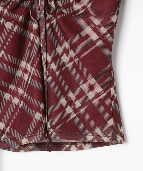 3.3 Field Trip （3.3フィールドトリップ）の「3.3 Field Trip／チェックリボンシアーロングスリーブ（Tシャツ/カットソー・レディース・ブラウン/ブラック/レッド・FREE）」の7枚目の写真