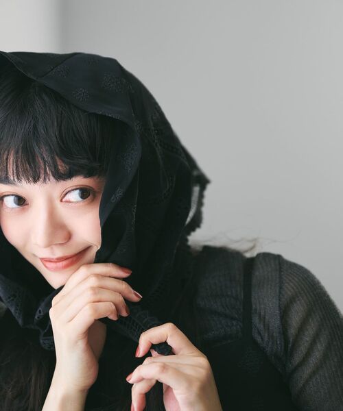 STRATA(エストラータ)の「エンブロイダリースカーフセットオールインワン 【低身長・小柄女性】(つなぎ/オールインワン・レディース・ホワイト/ブラウン/ブラック・ONE SIZE)」の11枚目の写真