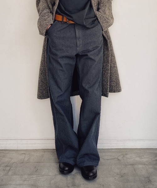 soe（ソーイ）の「Pilling Painter Trousers（スラックス・メンズ・グレー/ブラック・2/1）」の2枚目の写真