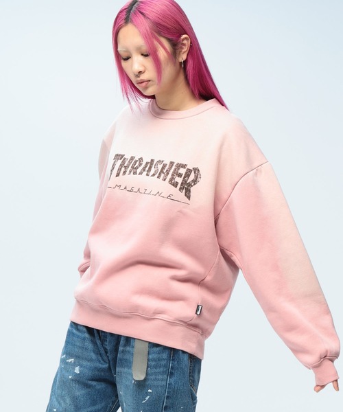 THRASHER(スラッシャー)の「THRASHER (スラッシャー) 裏起毛 スウェット トレーナー メンズ レディース グラデーション(スウェット・メンズ・ブラウン/ブラック/ピンク・L/M/LL)」の3枚目の写真