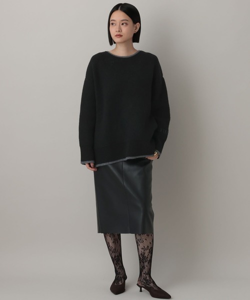 A part by（アパートバイ）の「フェイクレザーミディスカート（スカート・レディース・ブラック/ブルー系その他4・SMALL/MEDIUM）」の4枚目の写真