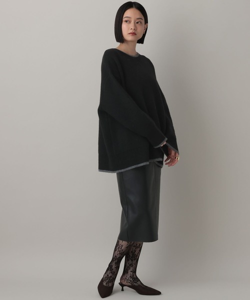 A part by（アパートバイ）の「フェイクレザーミディスカート（スカート・レディース・ブラック/ブルー系その他4・SMALL/MEDIUM）」の6枚目の写真