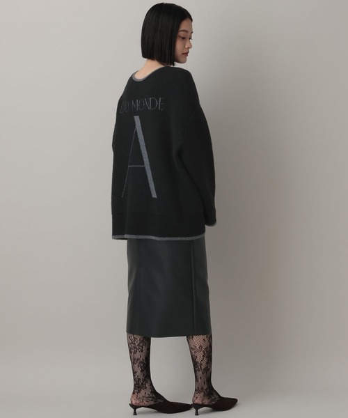 A part by（アパートバイ）の「フェイクレザーミディスカート（スカート・レディース・ブラック/ブルー系その他4・SMALL/MEDIUM）」の7枚目の写真