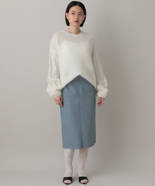 A part by（アパートバイ）の「フェイクレザーミディスカート（スカート・レディース・ブラック/ブルー系その他4・SMALL/MEDIUM）」の14枚目の写真