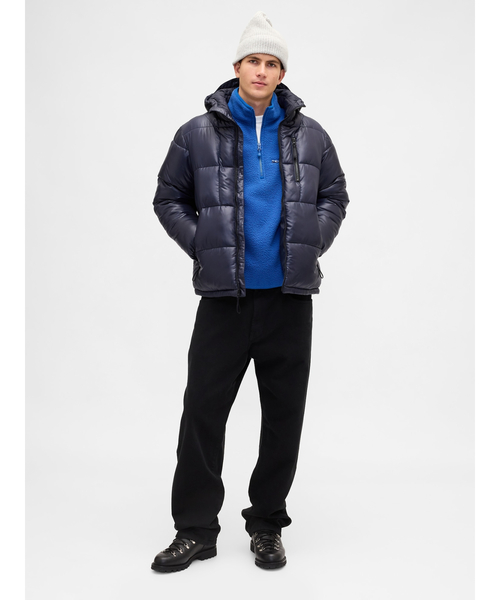 GAP（ギャップ）の「ボア オーバーサイズ ハーフジップ GAPロゴプルオーバー（スウェット・メンズ・ブルー系その他/ピンク/ブラック/ブルー/グレー・XS/S/M/L/XL）」の20枚目の写真