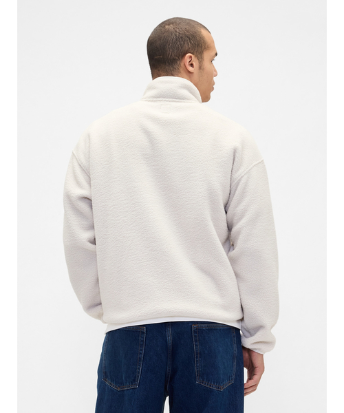 GAP（ギャップ）の「ボア オーバーサイズ ハーフジップ GAPロゴプルオーバー（スウェット・メンズ・ブルー系その他/ピンク/ブラック/ブルー/グレー・XS/S/M/L/XL）」の13枚目の写真