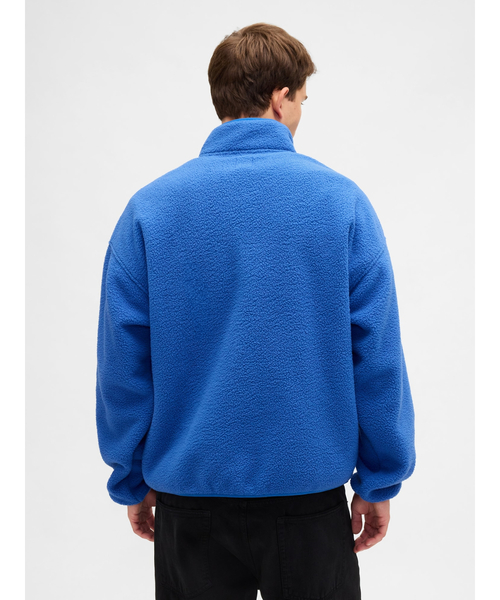 GAP（ギャップ）の「ボア オーバーサイズ ハーフジップ GAPロゴプルオーバー（スウェット・メンズ・ブルー系その他/ピンク/ブラック/ブルー/グレー・XS/S/M/L/XL）」の14枚目の写真