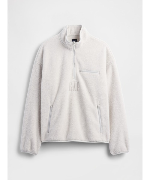 GAP（ギャップ）の「ボア オーバーサイズ ハーフジップ GAPロゴプルオーバー（スウェット・メンズ・ブルー系その他/ピンク/ブラック/ブルー/グレー・XS/S/M/L/XL）」の7枚目の写真