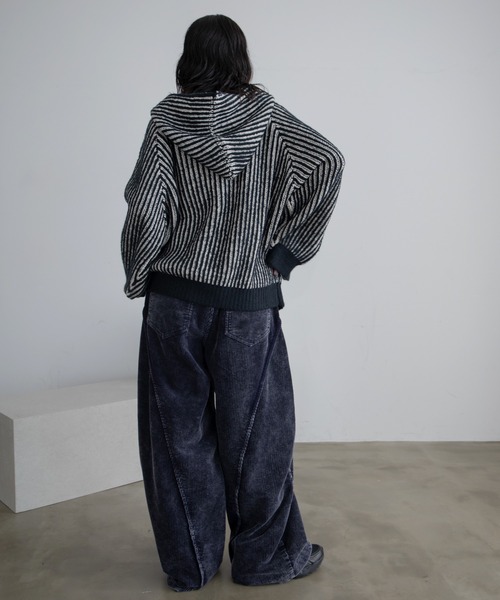 ウォッシュ加工切替コーデュロイワイドパンツ/セットアップ（その他