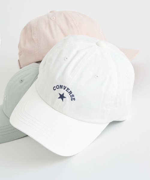 CONVERSE(コンバース)の「【CONVERSE】コンバース CNW BASIC 6P CAP ペールトーンキャップ 洗濯機使用可能/吸汗速乾 260012200(キャップ・レディース・ブラック/ホワイト/ピンク/ミント/ライトブルー/ベージュ・FREE)」の2枚目の写真