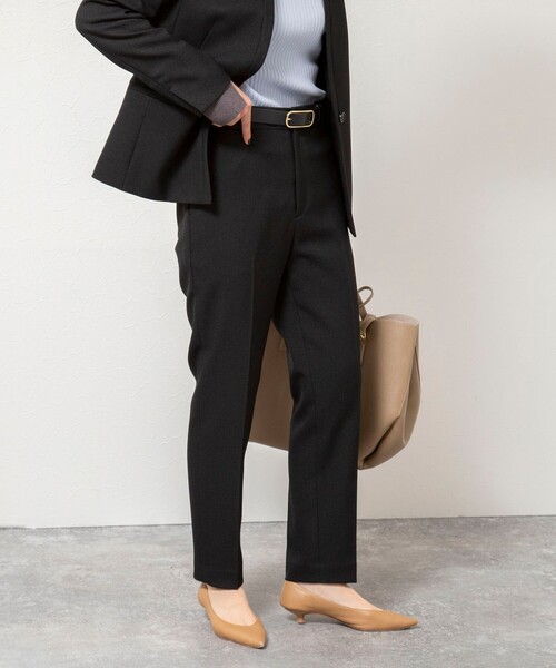 セール】《セットアップ対応》ウォッシャブルウール調テーパードパンツ
