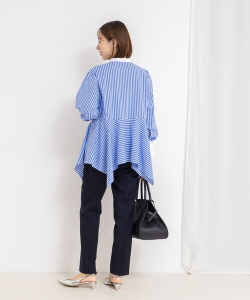 NOLLEY’S Sophi(ノーリーズソフィ)の「《セットアップ対応》ウォッシャブルウール調テーパードパンツ(その他パンツ・レディース・ネイビー/ベージュ系その他3/ブラック・36/38/40/34)」の5枚目の写真